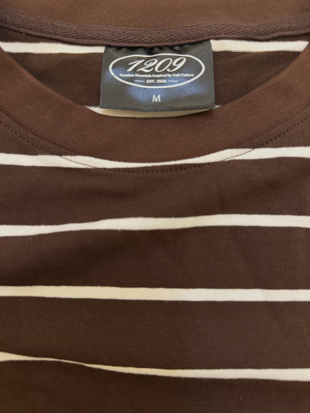1209 Brown Striped Tee