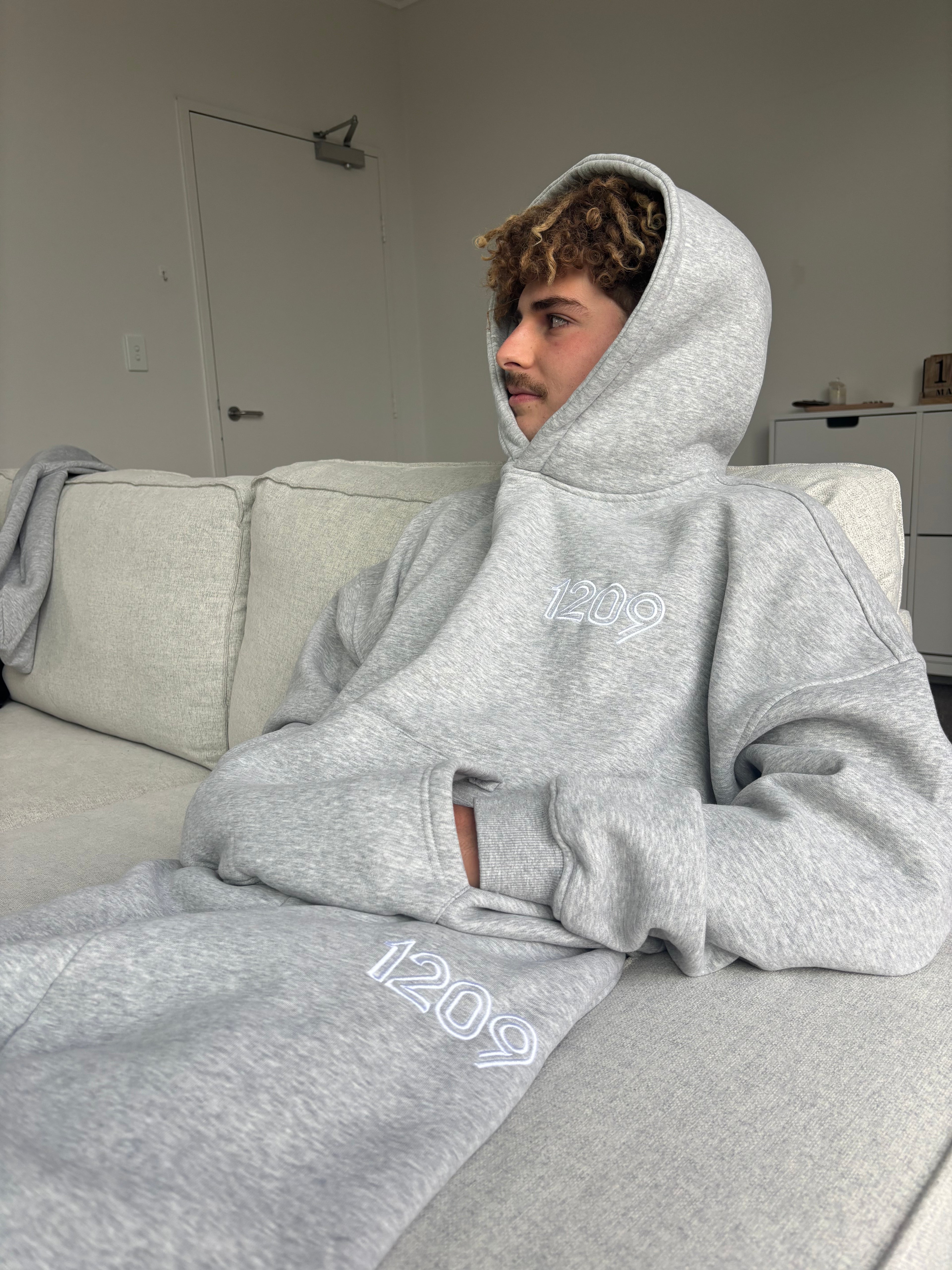 1209 Basic Grey Hoodie