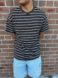 1209 Brown Striped Tee